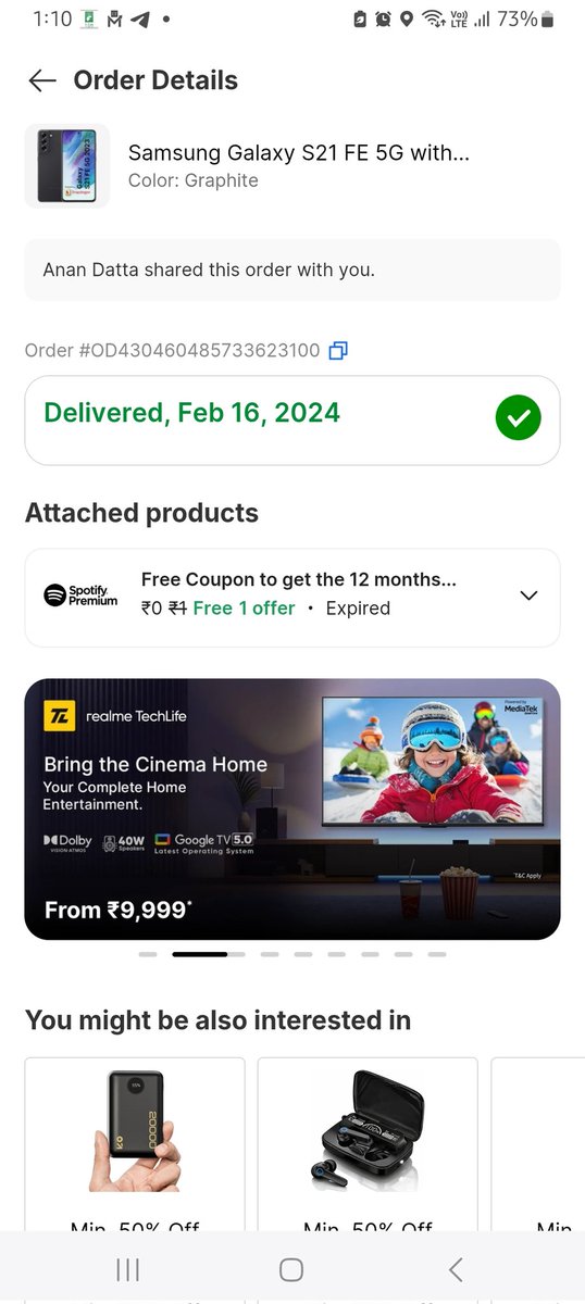 anandatta's tweet photo. @Flipkart I want the invoice of the product, I didn't find any option to download the same in your app or site. Please support me https://t.co/GfvBdz9RI1