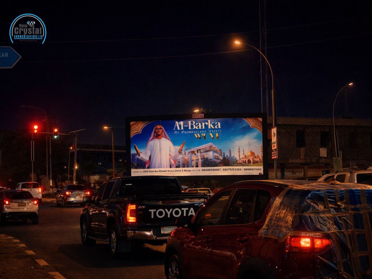 Newcrystalcomms's tweet photo. When a brand’s face becomes part of the city skyline, you’re not just advertising. You’re owning attention.

Abuja is watching, 
Are they seeing your brand? 

#nccl #billboard #advertising https://t.co/3QeujBcLus