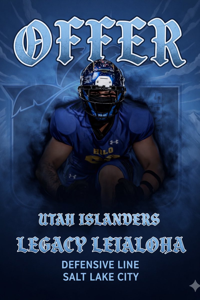 Legacy_Leialoha's tweet photo. Blessed to receive a full ride football scholarship from the @utahislanders thank you so much for this opportunity https://t.co/QgqNvUYePZ