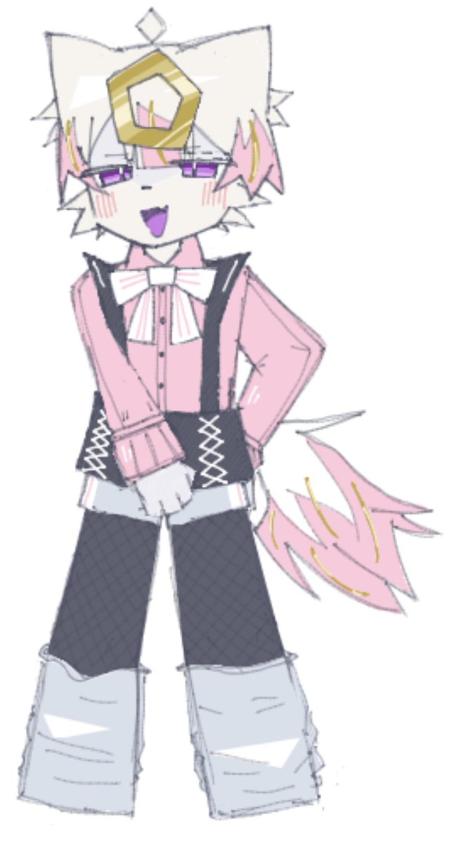 Ktyan0089's tweet photo. 地雷系オスっていいよね…
代理に着せてみた :3
 #Kaliation89 #furryartwork https://t.co/93iij24Nsg