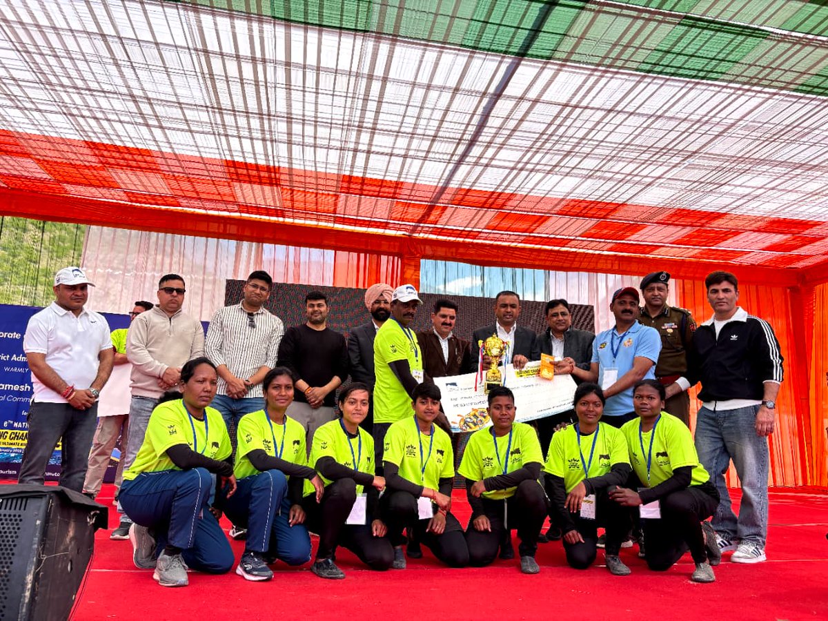 BSF_BIAAT's tweet photo. #@With a steller performance the BSF Central Rafting team brought honour and glory by securing first place both in men's and women's category in the 6th National Rafting Championship held at Shibnote,Doda,J&amp;K from 19th -22nd Feb 2026 https://t.co/VtcBM1FEN0