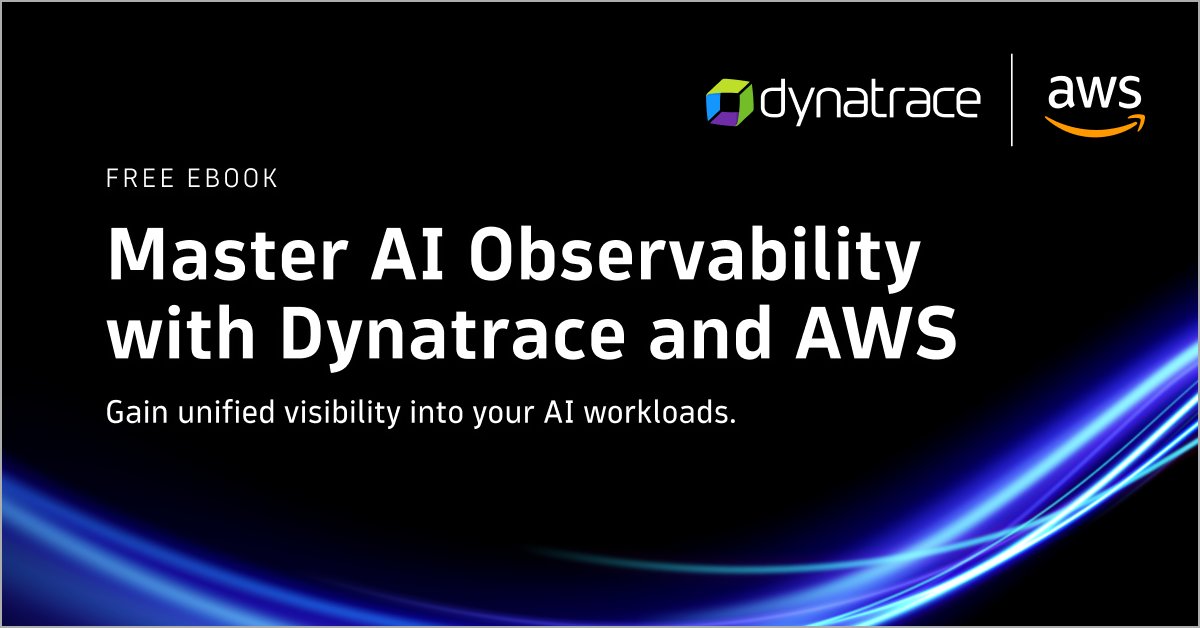 Learn how the #Dynatrace and Amazon Web Services (AWS) partnership provides a unified solution for AI-powered visibility, helping you monitor, secure, and optimize your AI innovations. 

Download our guide today! content-dynatrace-social.com/VHxhY60VKr