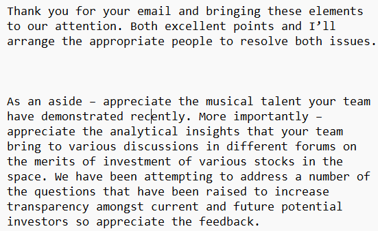 Laitoin hiljattain <a href="/EQResourcesASX/">EQ Resources Limited</a> viestiä ja tiedustelin mm. LEI asiaa. Craig vastasi tänään ja lupasi pistää jonkun hoitamaan asian kuntoon. #FinnishTungstenMafia:lle kiitosta ja eiköhän siellä kaivoksien ämyreissä raikaa <a href="/88_becks/">Pekka K</a>:n biisi. 💪🙂