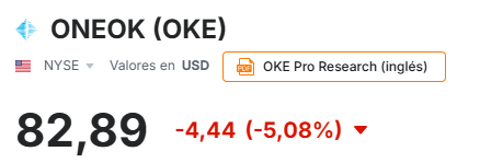 $OKE baja un 🔴5% después de presentar resultados.

Caen los beneficios en el cuarto trimestre, pero aumentan los ingresos; la empresa publica sus previsiones.