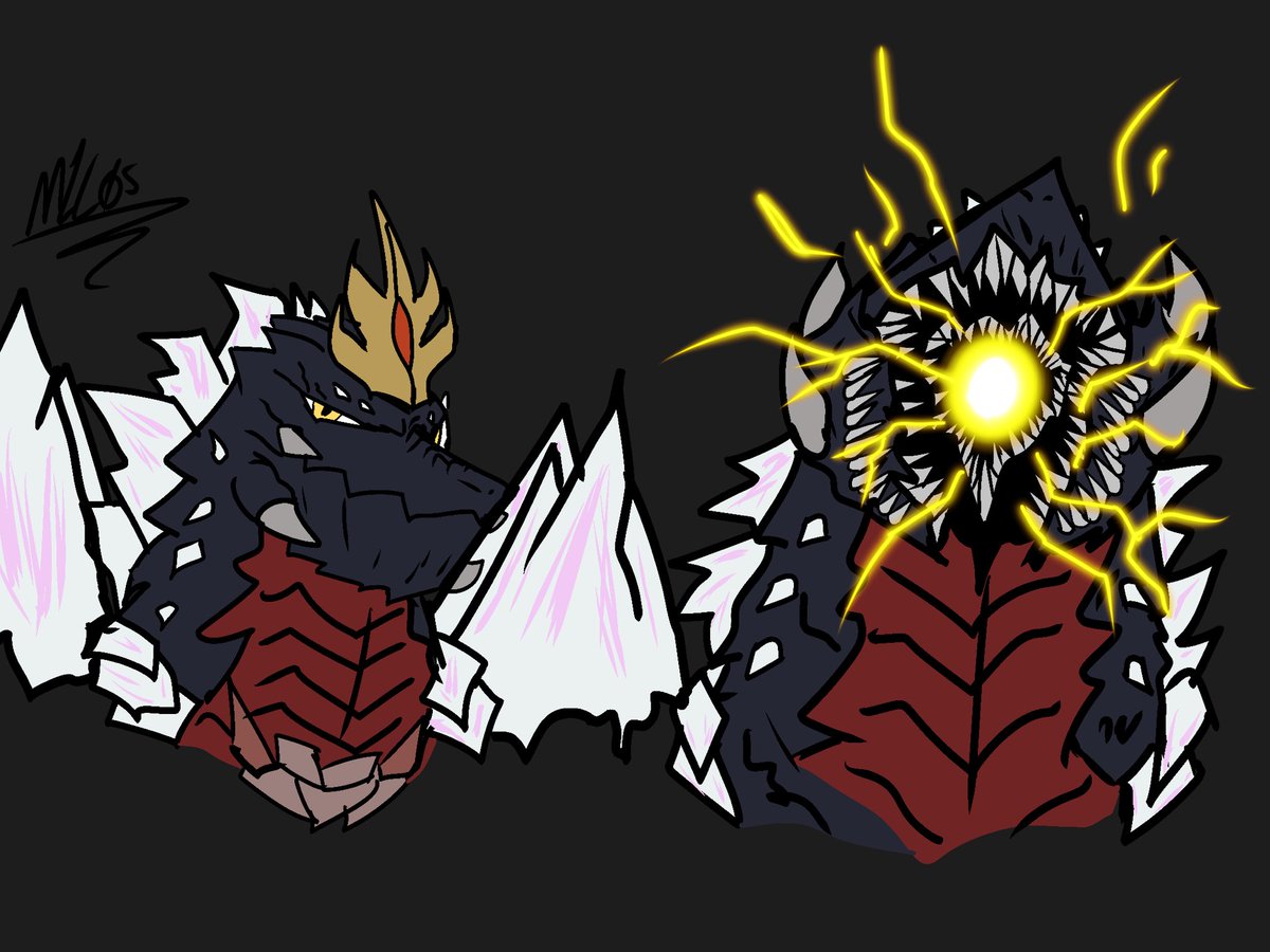 SpaceGodzilla charging up his beam (yeah, just like in IT) 
#GodzillaXKongSupernova #Godzillafanart #SpaceGodzilla