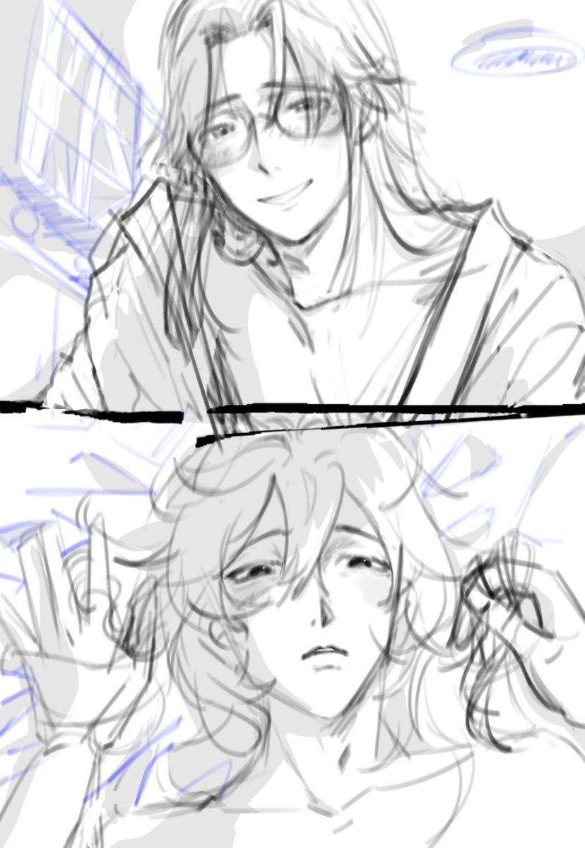Bihuayo's tweet photo. their interaction in the latest chap s so cute that i can't help but reread only 16 works have their name in ao3 till 3am https://t.co/1urKd3dZCl
