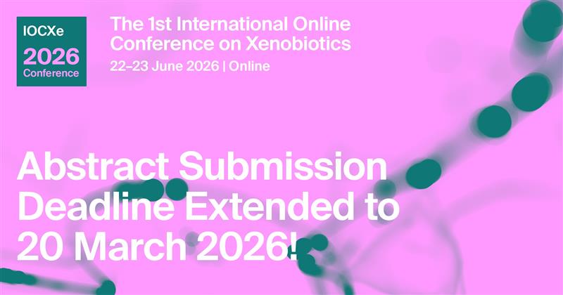 JoxMdpi's tweet photo. 📢 IOCXe2026 Abstract Submission Deadline Extended to 20 March 2026! 📢

Submit your abstract for FREE to present your #Xenobiotics research at the #IOCXe2026 #Conference
 
 📖 Submit your abstract by 20 March 2026: https://t.co/7yfWukEoEG

🔗 More info: https://t.co/mFwayp2UVb https://t.co/S14bnWBPOG