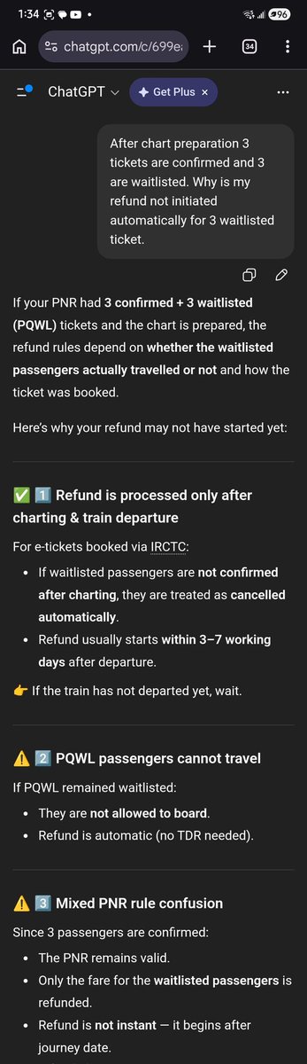 a_rajpara's tweet photo. @IRCTCofficial @AshwiniVaishnaw You should probably have clear guidelines for partially confirmed tickets, not some rule book every passenger has to read. IRCTC's ticket booking system is the worst. https://t.co/dh7Dojnsoe