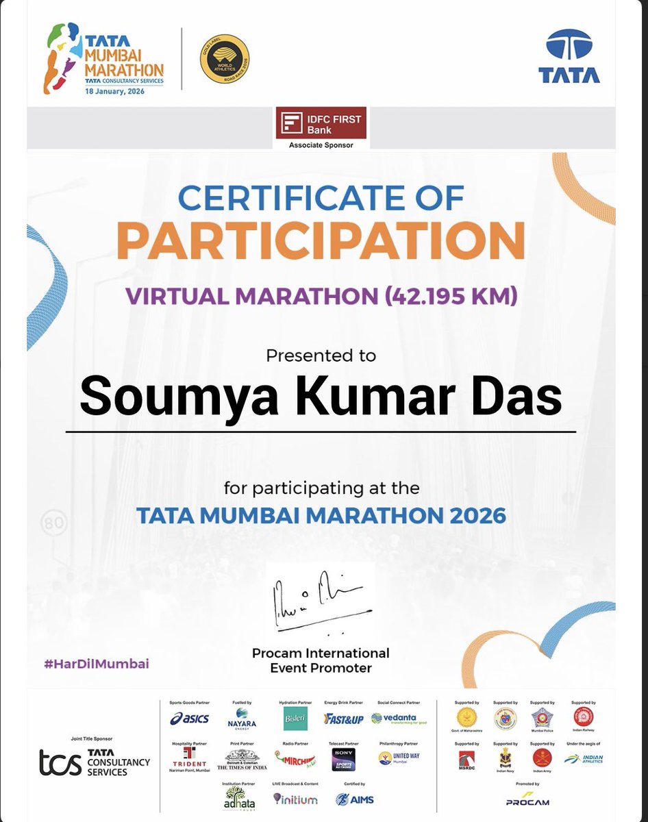 rudefood's tweet photo. @procamintl @TataMumMarathon yet to receive the BIB and Medal. Pls look into the matter https://t.co/ovGg7duIfx