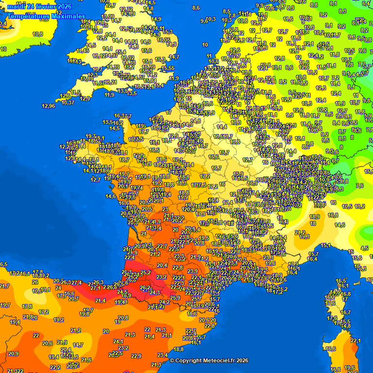 🌡️ Gisteren werd het bijzonder warm in Zuidwest-Frankrijk. In de plaats #Orthez steeg het kwik naar 28,3 graden. Volgens de Franse weerdienst is dat 14 graden boven het gemiddelde en passen deze temperaturen meer bij de maand mei. Met deze luchtsoort krijgen wij vandaag te maken.