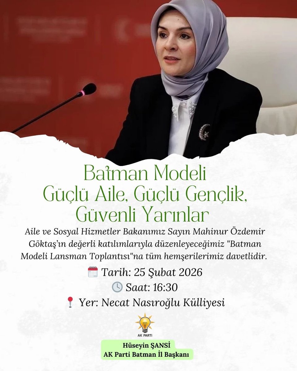 Geleceğimiz Olan Gençlerimiz İçin Büyük Bir Adım: “Batman Modeli” Başlıyor

“Güçlü Aile, Güçlü Gençlik, Güvenli Yarınlar” anlayışıyla; bağımlılıkla mücadelede örnek olacak yeni bir yaklaşımı hayata geçiriyoruz.
Kamu kurumlarımızın, sivil toplum kuruluşlarımızın ve iş dünyamızın