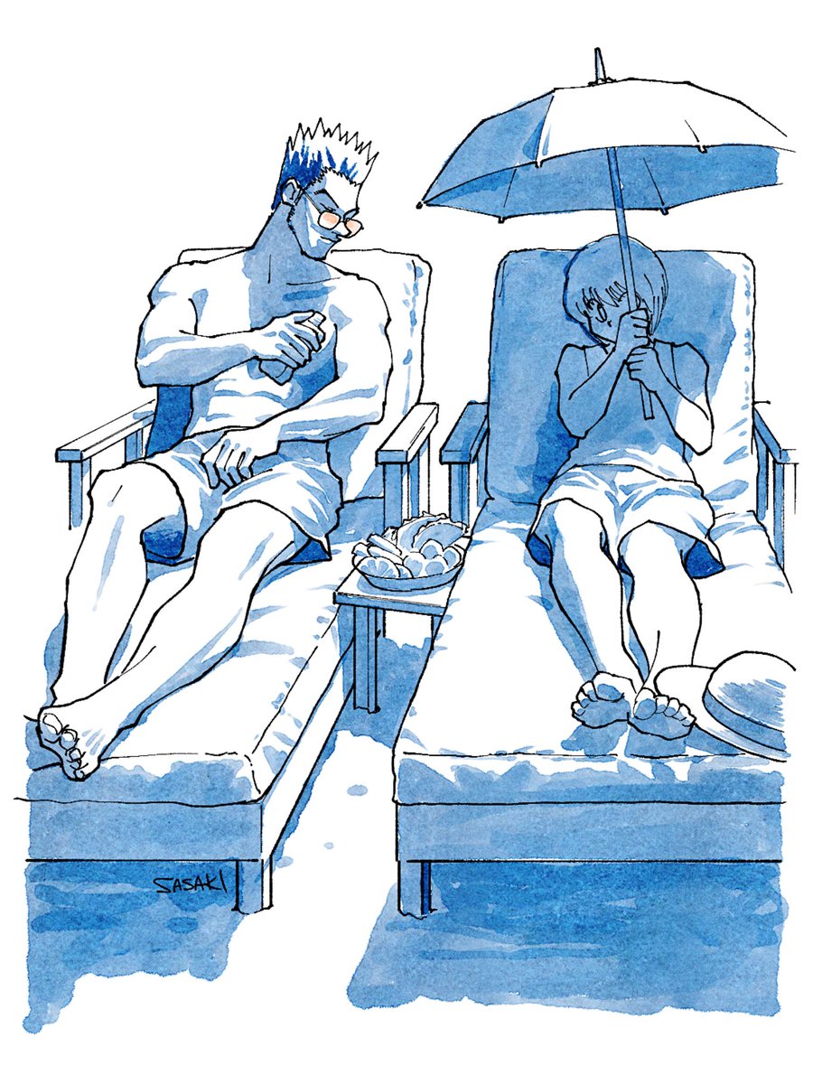 leorio &amp; kurapika ⛱️☀️🏝️

#hxhfanart