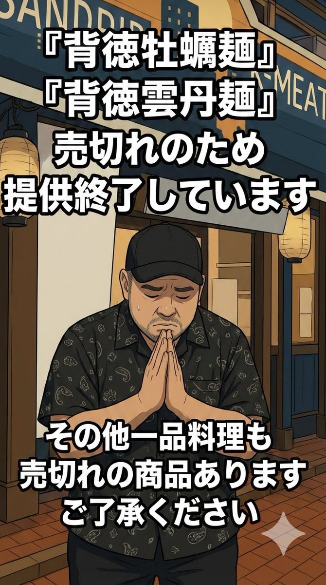 2/25(水) 18:00〜23:00(L.O.22:30)

残り3営業！

メニュー売切れているものあり、お酒の種類も減っています

ご了承ください

ラストまでよろしくお願いします！