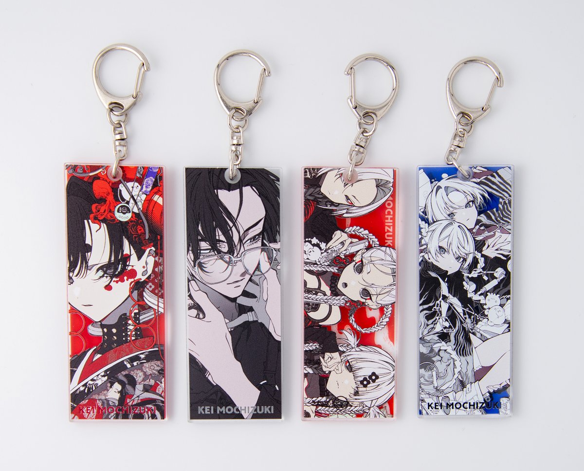 ✦✦✦ 望月けい個展 グッズ紹介 ✦✦✦ □短冊アクリルキーホルダー