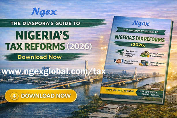 MyNgEX's tweet photo. The NGEX Diaspora’s Guide to Nigeria’s Tax Reforms (2026) breaks down the recent tax reforms in Nigeria.

The tax reforms impact the Nigerian Diaspora and have new rules: Nigeria-based income, 183 days residence, dual citizens, etc
Download the report - https://t.co/bkGeFpj6OZ https://t.co/d7QwulXo41