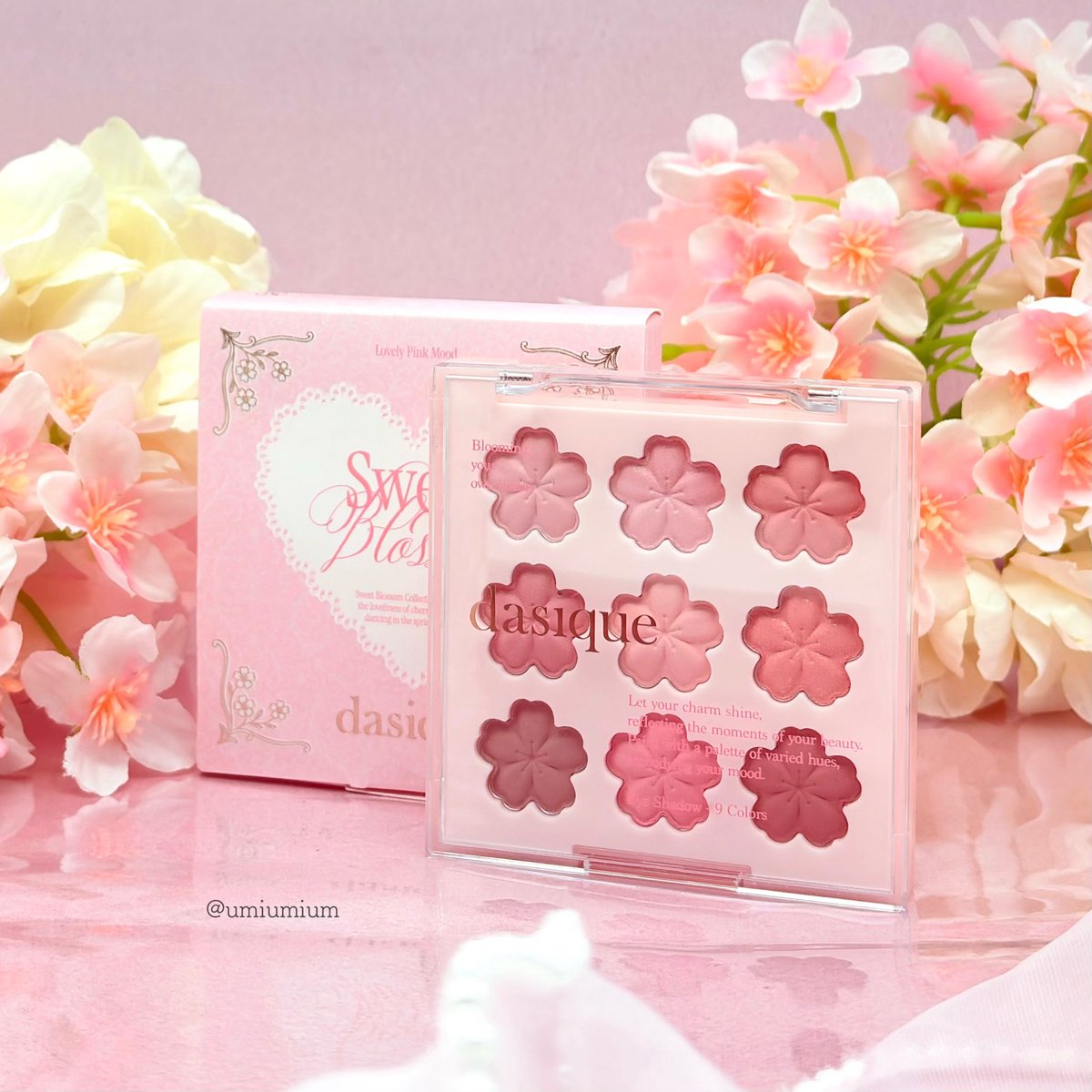dasique春新作桜ピンクアイシャドウ🌸柔らかいミルキーなピンク系で