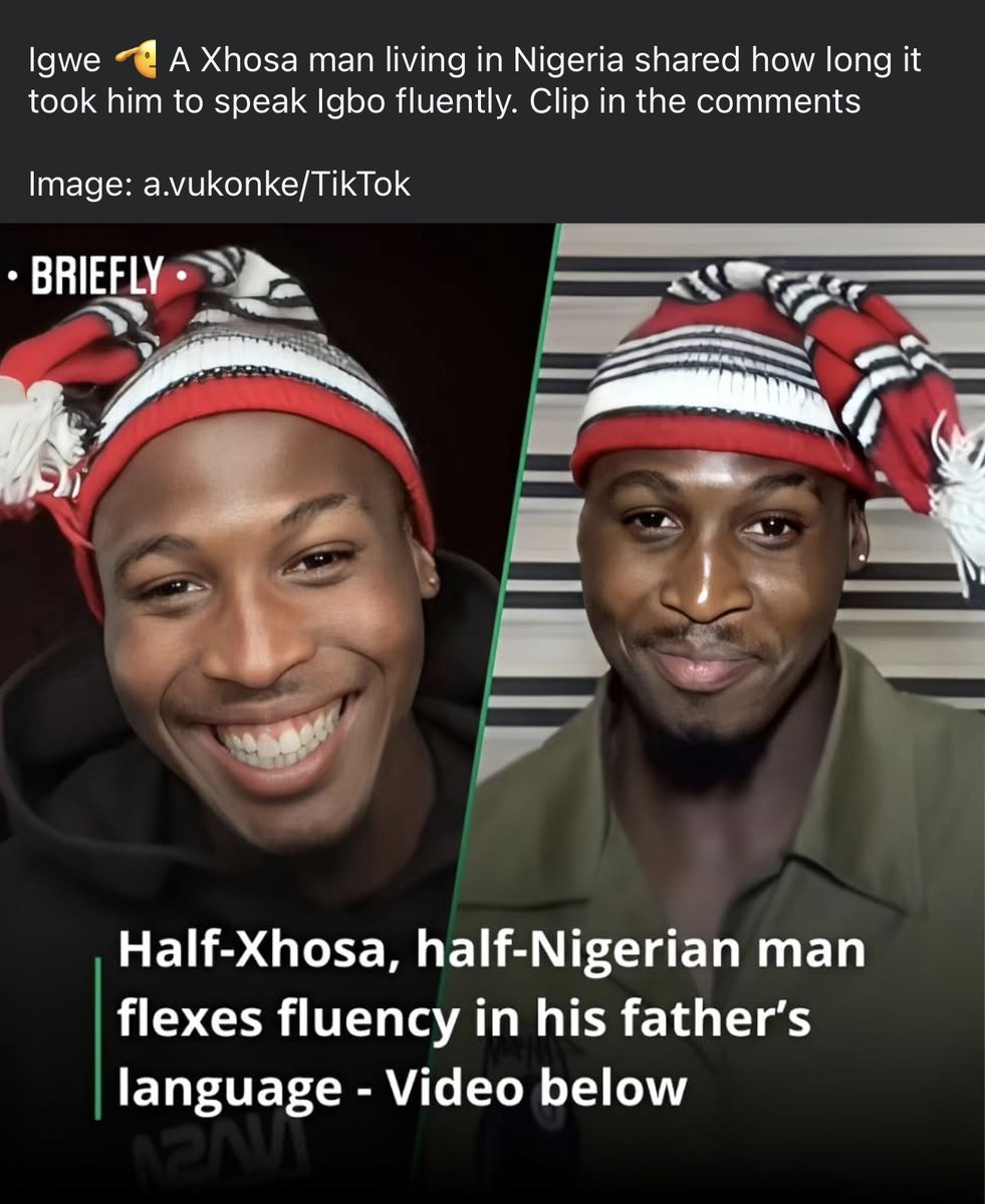 He is not a Xhosa man but rather a Igbo man. In the African culture our identity is passed through our fathers. VOETSEK