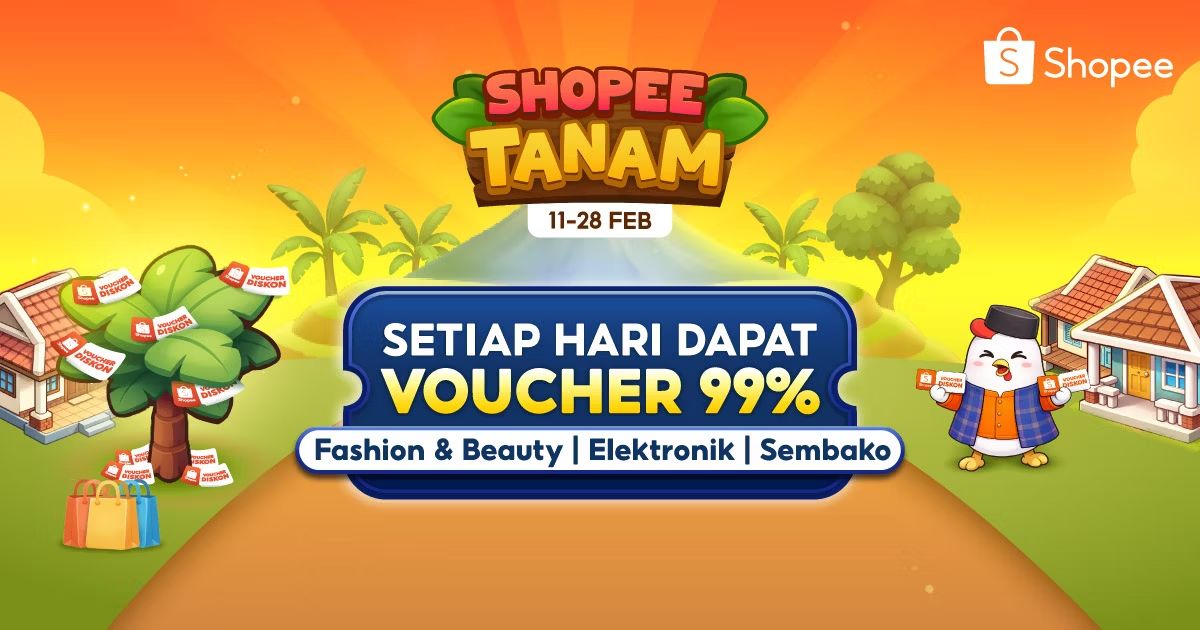 Yuk, saling siram untuk panen voucher diskon 99%! Klik sekarang >> shp.ee/e1angvywvgj
