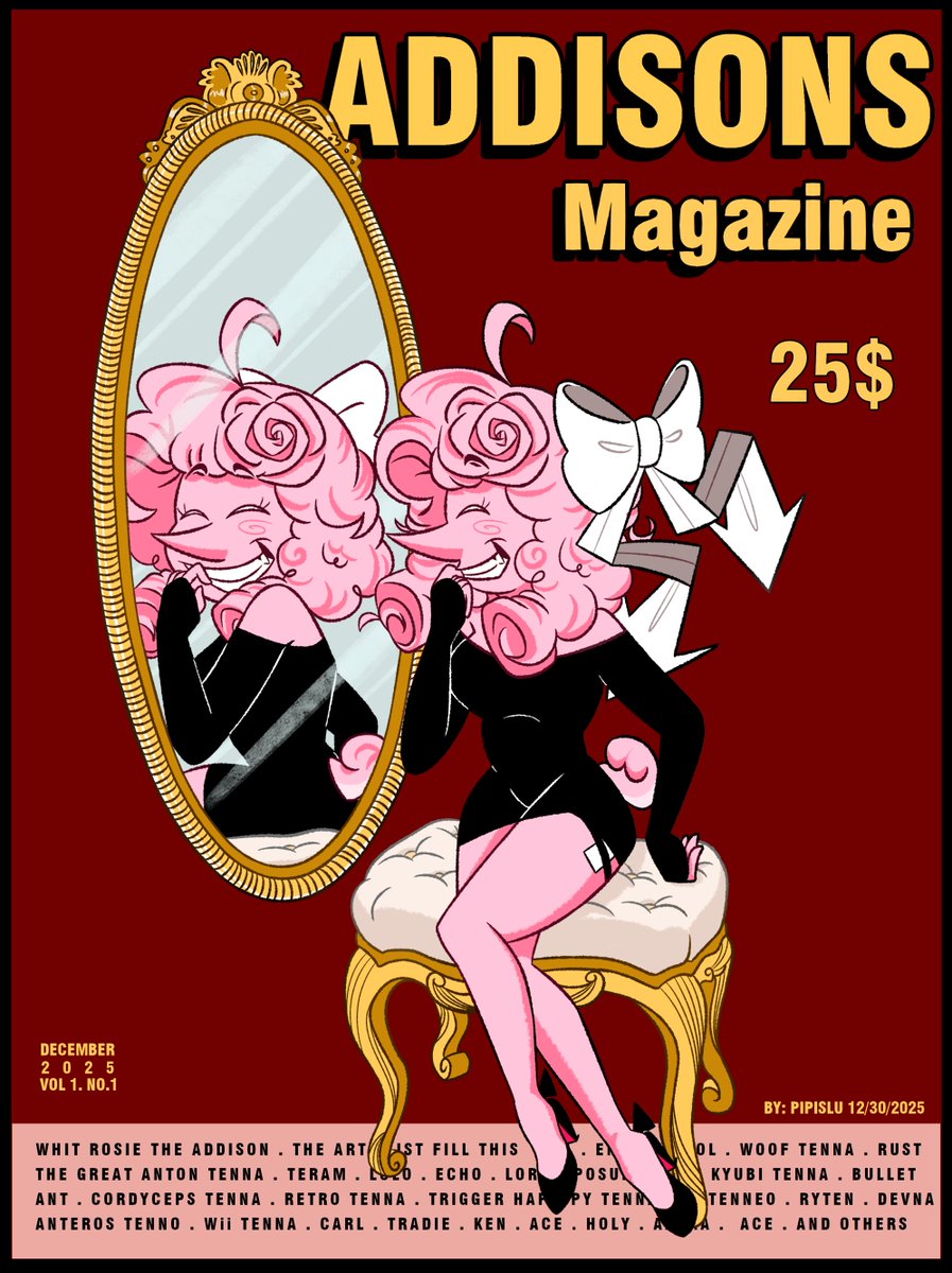 I didnt got the chance to show this, rosie XD, it was a christmas exchange ,wich by the way, i have lots of fun doing OWO am proud of it #DELTARUNE 
Rosie belongs to <a href="/heartbomb_art/">❣️</a>