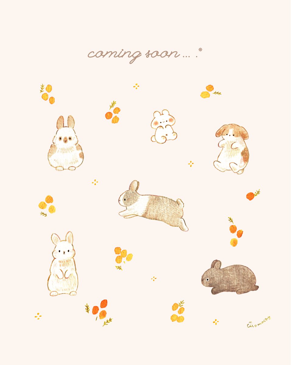 𓊆 新商品のデザインをご紹介 𓊇 𖧷 ミモザとうさぎたち 「お花と動物