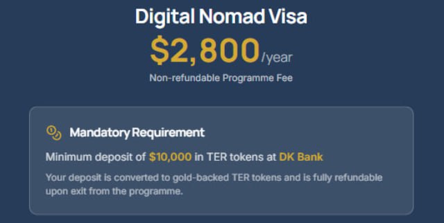 🇧🇹#Crypto

The Kingdom of Bhutan, with support from Solana, is launching a visa program for “digital nomads.”

By investing $10,000 in the #TER token and paying an additional $2,800, a person receives the right to stay in the country for 36 months.