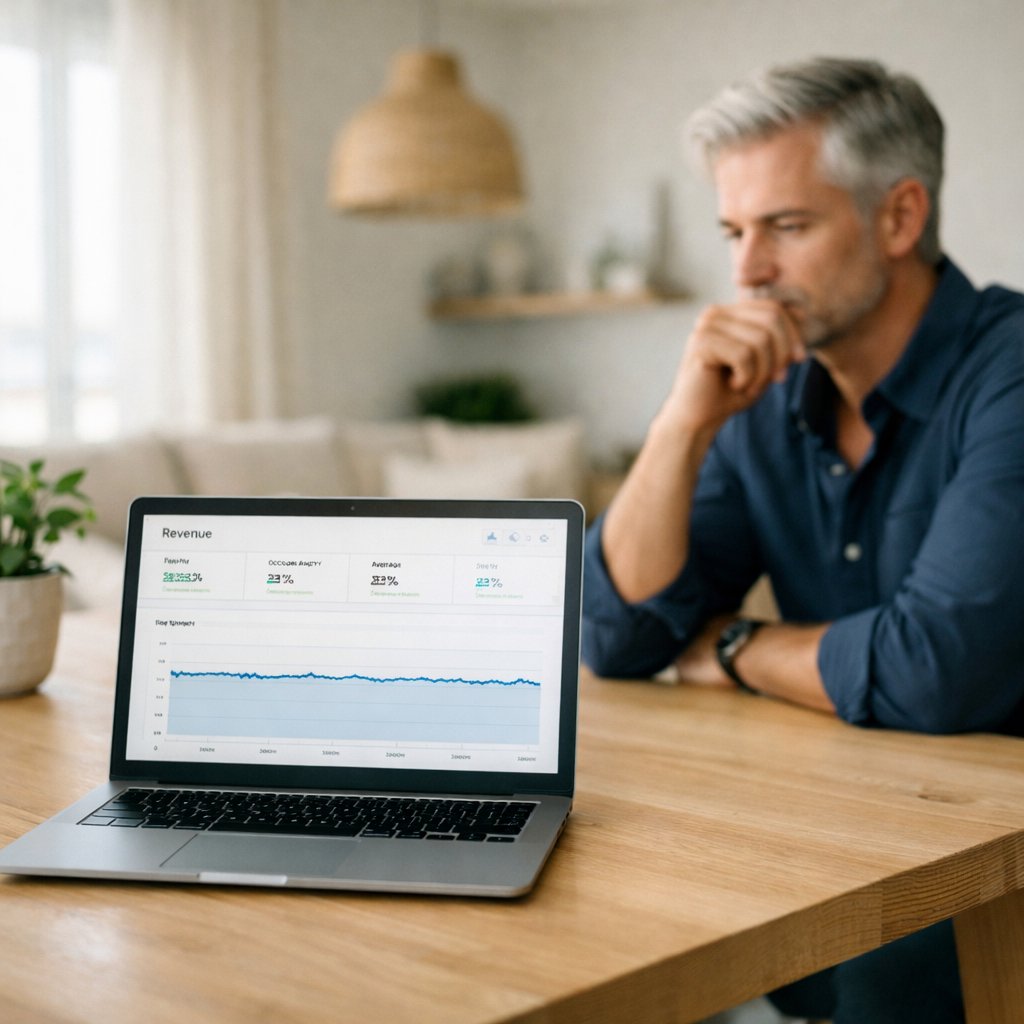 Si tu apartamento ya está “bien”, pero no mejora ingresos, puede que haya tocado techo.

Señales claras:

– Ocupación estable pero ADR estancado
– Buenas reseñas pero sin crecimiento
– Sin margen para subir precios sin perder conversión

Cuando esto pasa, hay tres opciones:

1️⃣
