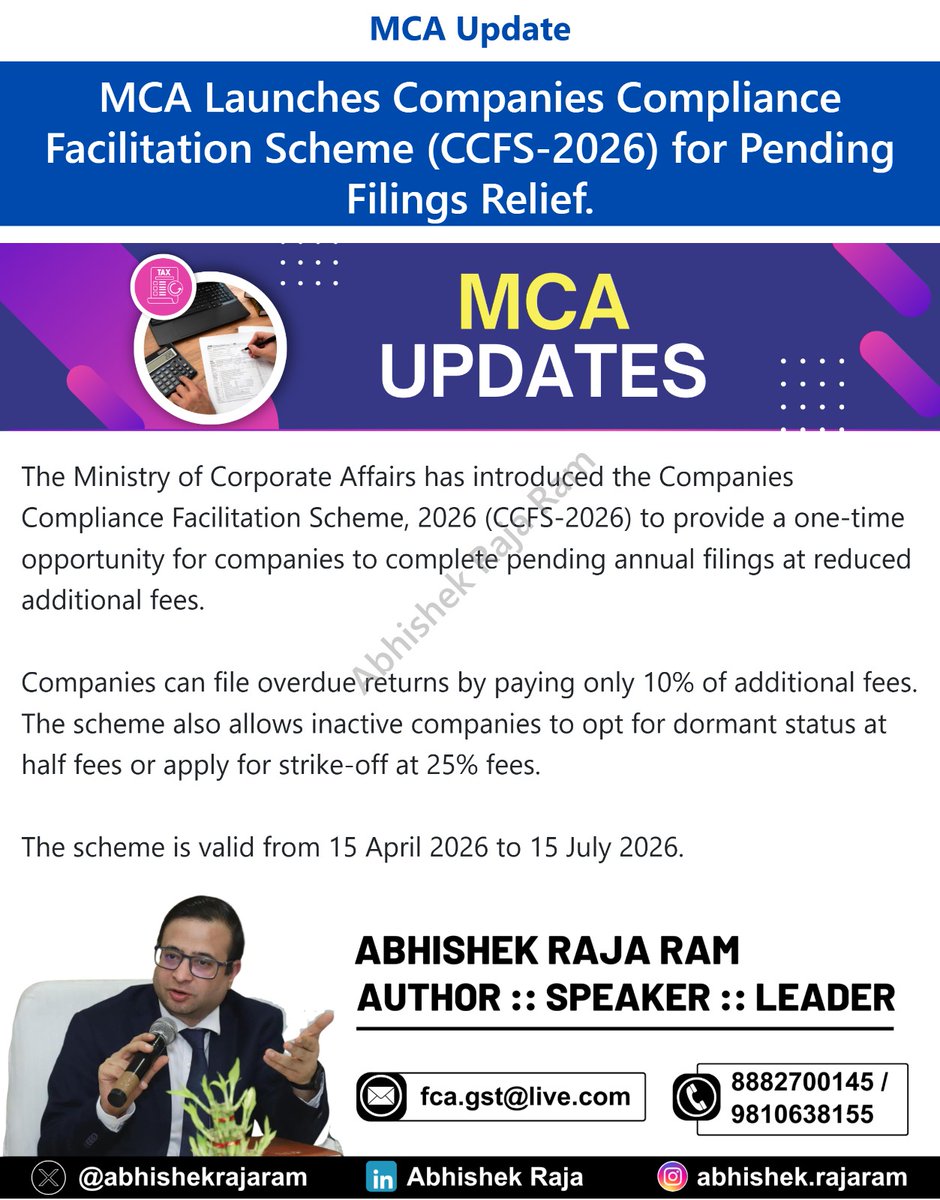 Dear <a href="/icsi_cs/">Institute of Company Secretaries of India (ICSI)</a> thank you for all your efforts 🙏❤️ 

<a href="/MCA21India/">Ministry of Corporate Affairs</a> <a href="/abhishekrajaram/">Abhishek Raja "Ram"</a>