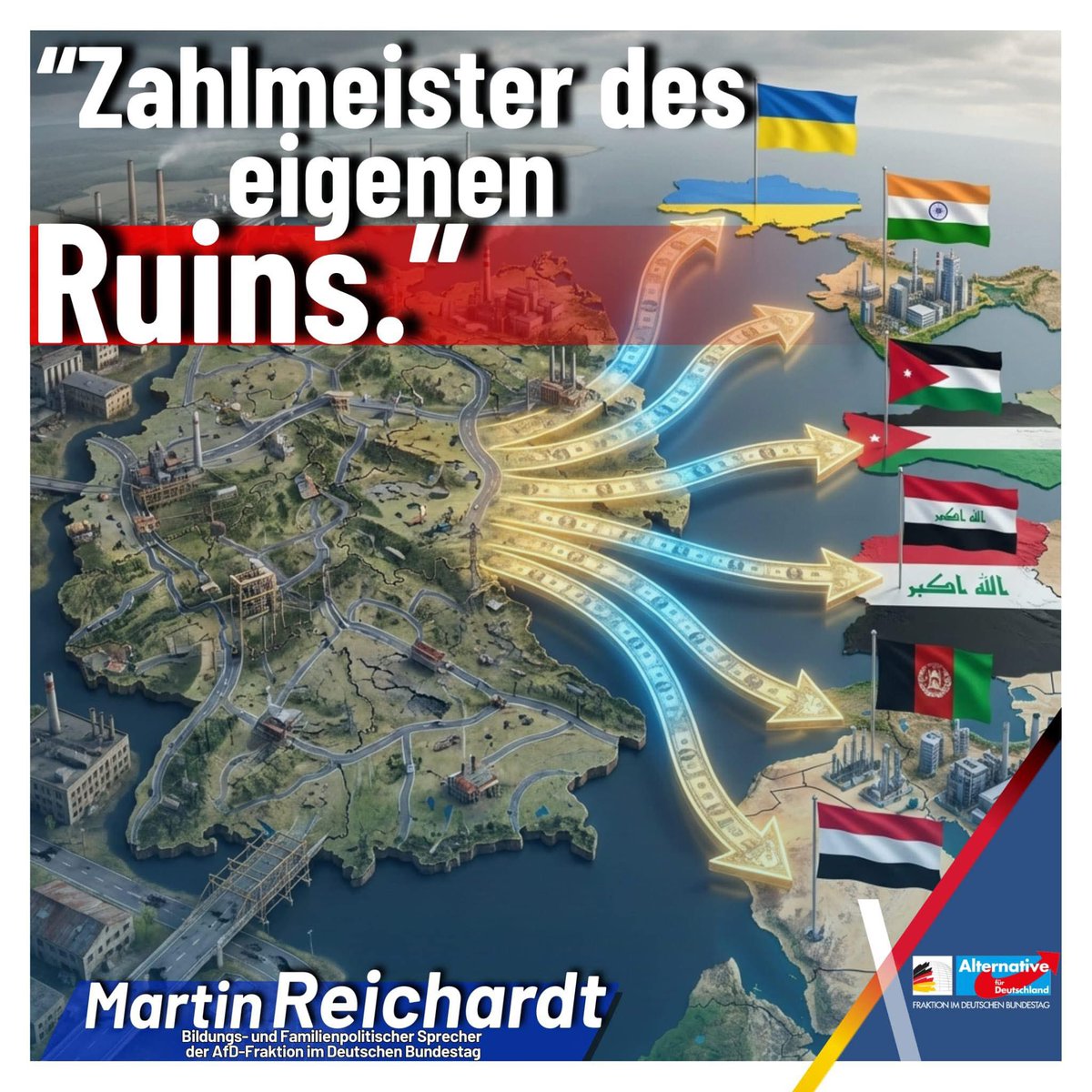 Man muss es sich auf der Zunge zergehen lassen:

Deutschland – einst Industrienation, Exportweltmeister, Innovationsmotor – bekommt es heute nicht einmal mehr hin, seine eigenen Straßen instand zu halten. Schlaglöcher werden zu Naturdenkmälern, Brücken zu Hochrisikozonen und