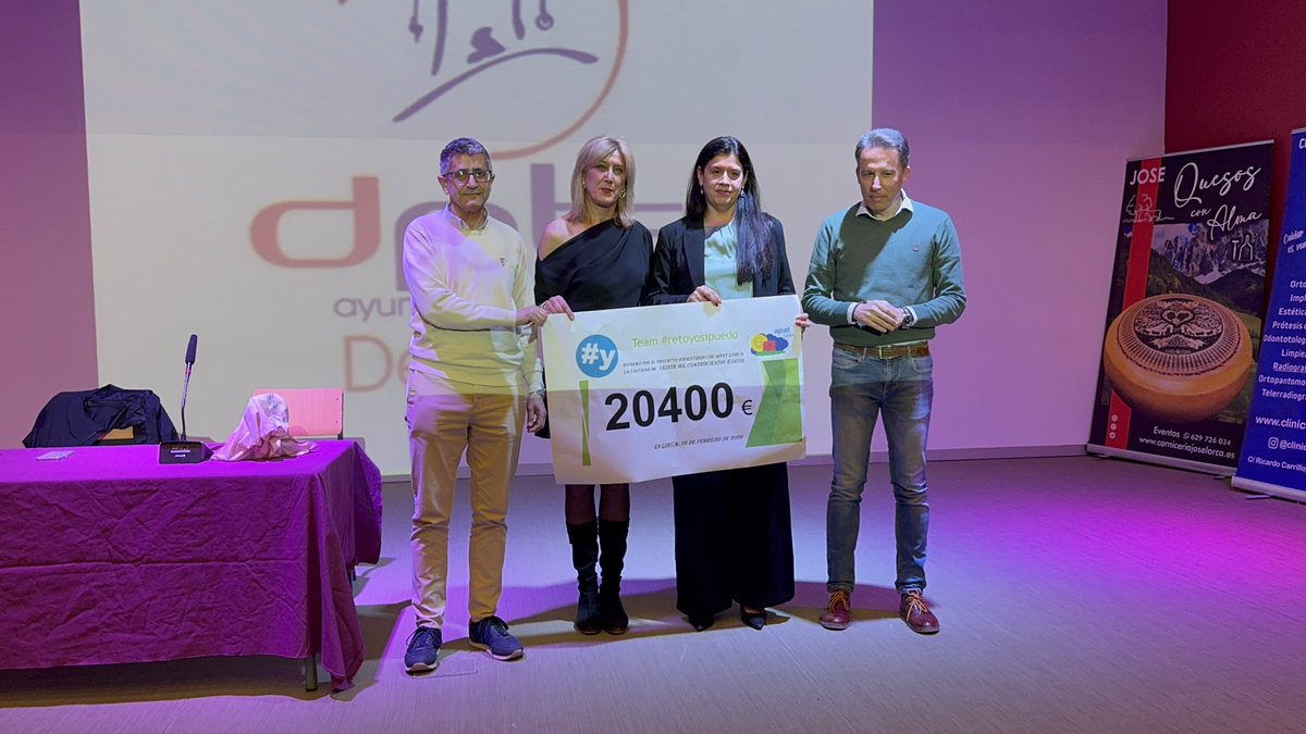 COPE_Lorca_'s tweet photo. 🏃‍♀️🏃El reto solidario que une a #Lorca: recaudan 20.400 euros para una sala sensorial infantil
💵La iniciativa del Team @T_Retoyosipuedo  permitirá construir un espacio de psicomotricidad para 150 niños de la asociación @Apatlorca2013 
https://t.co/xKabOB1pgP https://t.co/XFYJ9K5Oc7