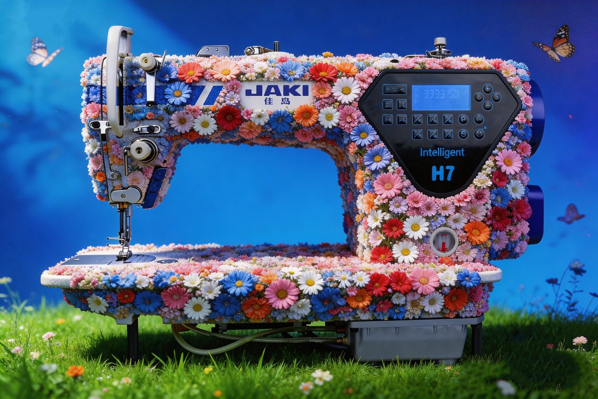 Jakiriswang's tweet photo. Eco-sewing, blooming future 🌿🌍 #jakisewingmachine #fypppp #easysewing https://t.co/pE26ZAFIRz