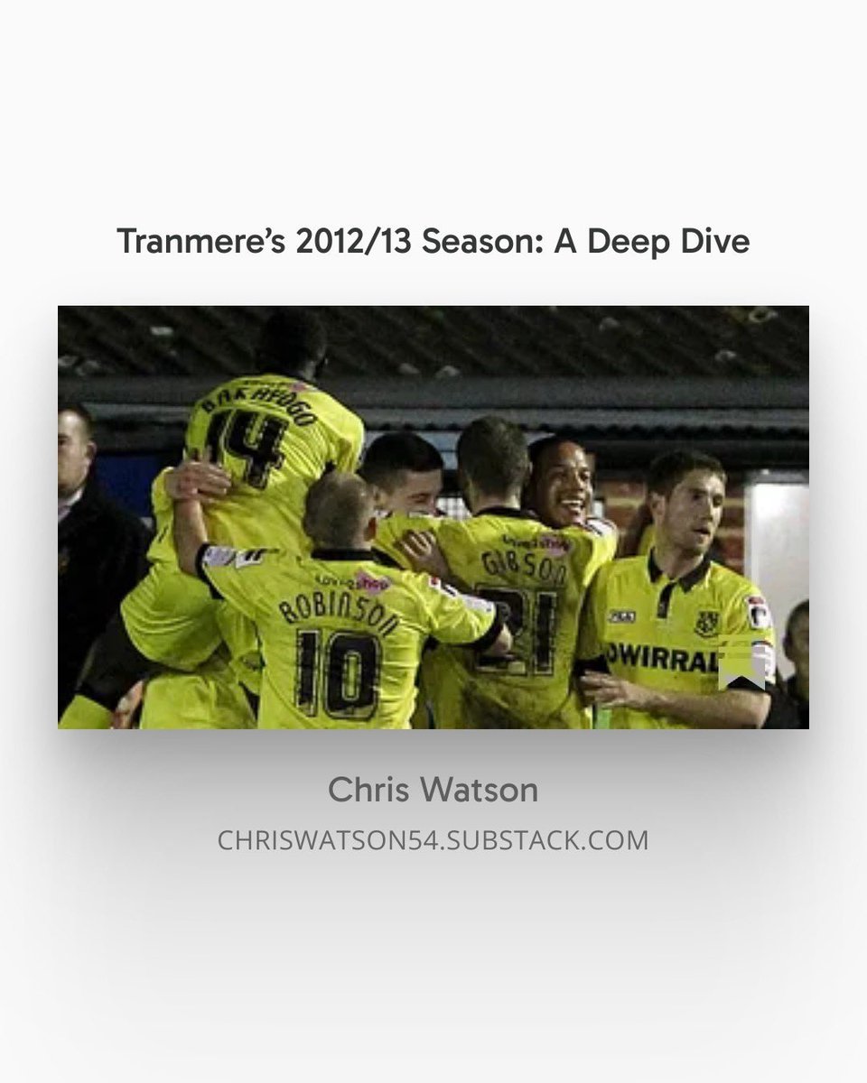 Tranmere’s 2012/13 Season: A Deep Dive

#TRFC #SWA

Link: open.substack.com/pub/chriswatso…