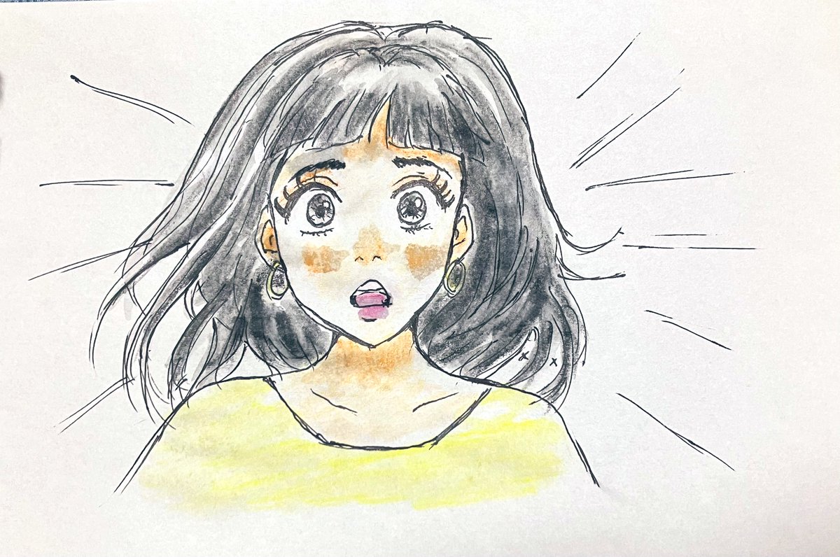 ただ描いてみただけの落書き作品

前回は線画のみでしたが今回は水彩色鉛筆で着色

※私事ですがこれから引越し準備等でバタバタするので更新頻度は少なくなります
悪しからず
今まで落書き作品を見て下さいました方へ本当にありがとうございました

#落書き
#オリジナルイラスト
#アナログイラスト