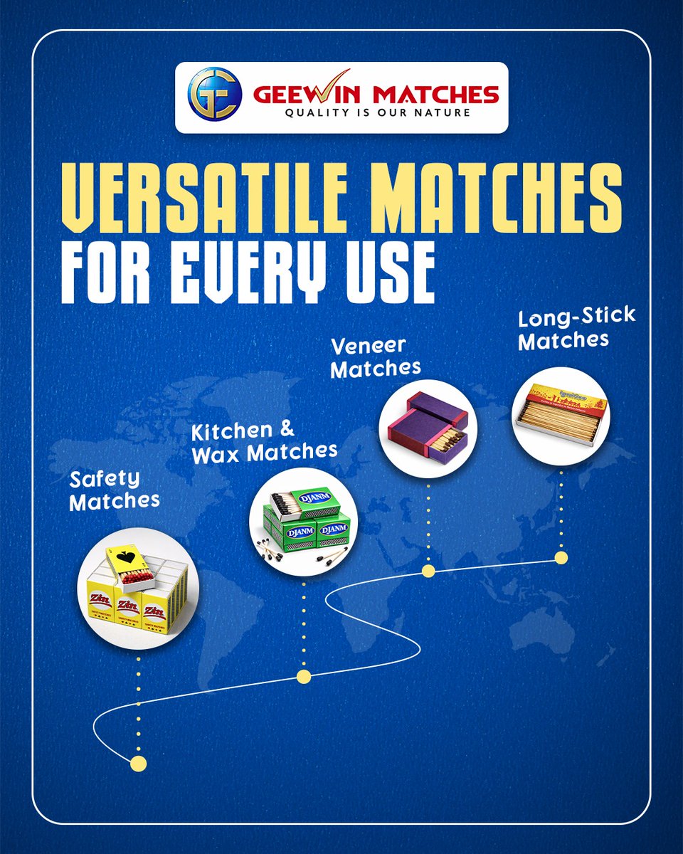 GeewinM's tweet photo. 🔥 Powering Performance. Perfecting Every Spark. 🔥

🌐 Visit: https://t.co/TAh6XY9GAb

#GeewinMatches #CustomMatchBoxes #PrivateLabelMatches #BulkMatchSupply #WholesaleMatches #MatchstickManufacturer #ExportQualityMatches #MoistureResistantMatches #DurableMatchsticks https://t.co/RAgFjnJk5G
