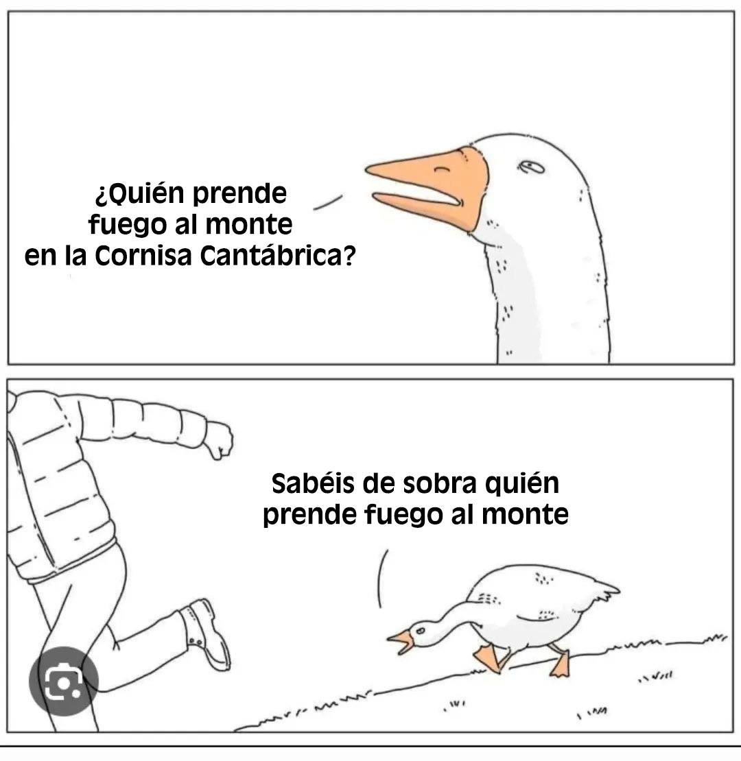 Según este panfleto los incendios forestales en la Cornisa Cantábrica se provocan por combustión espontánea, pero sabemos muy bien quiénes los provocan 👨‍🌾🔥