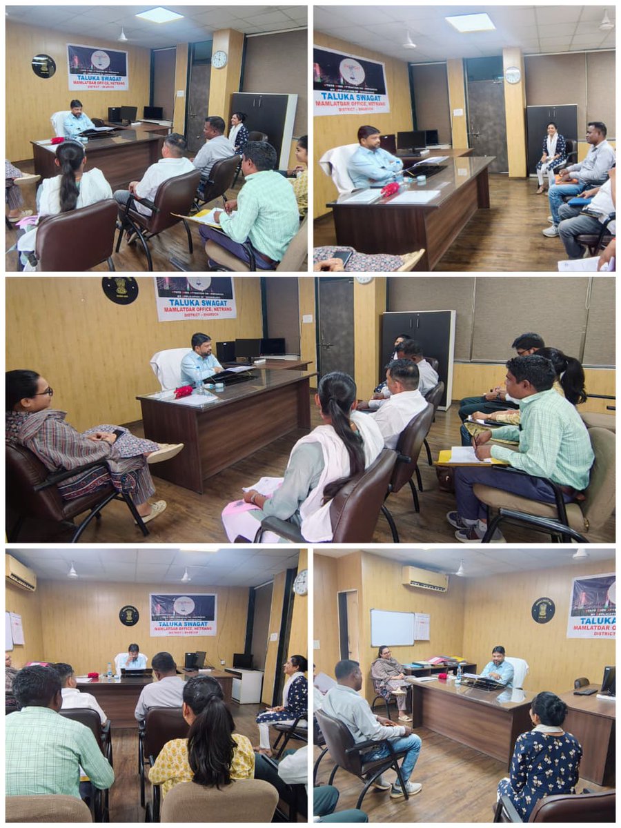આજ રોજ નેત્રંગ મુકામે માન.નાયબ કલેકટર સાહેબ,ઝઘડિયાના અધ્યક્ષ સ્થાને તાલુકા સ્વાગત કાર્યક્રમ યોજવામાં આવેલ જેમાં તમામ અરજીઓ નો હકારાત્મક નિકાલ કરવામાં આવેલ છે. #connectbharuch #connectgujarat <a href="/CMOGuj/">CMO Gujarat</a> <a href="/CollectorBharch/">Collector & DM Bharuch</a> <a href="/InfoBharuchgog/">Info Bharuch gog</a>