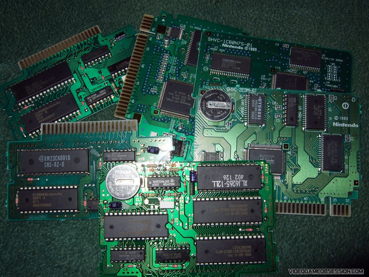 matthewhenzel's tweet photo. Some random #SNES PCBs with enhancement chips. https://t.co/JyoX8LHSx2