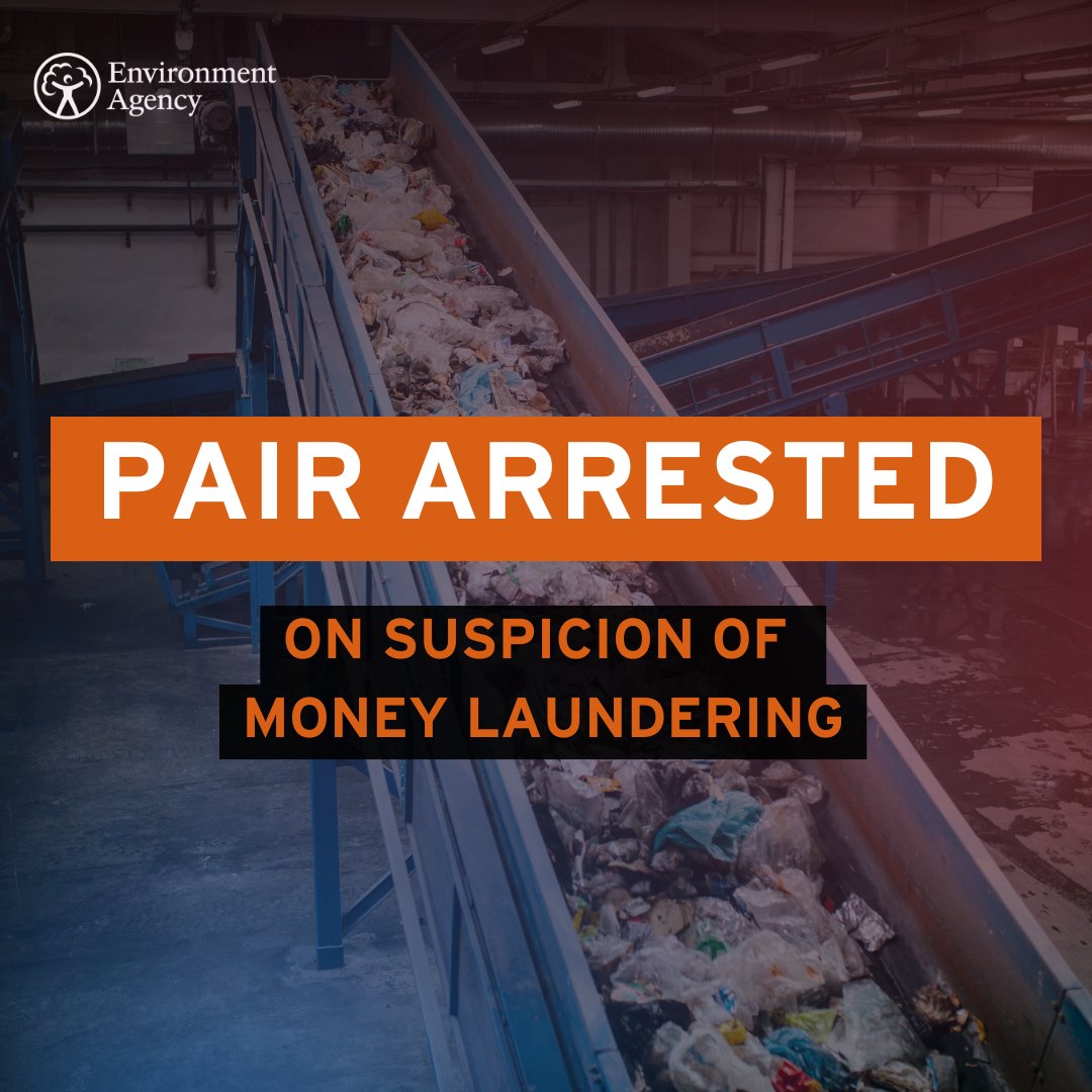 EnvAgency's tweet photo. A pair have been arrested on suspicion of money laundering linked to a multi-million pound waste packaging fraud.

Whether it's defrauding the waste sector or illegally dumping, we're working tirelessly to catch those responsible and hold them to account.

https://t.co/MOYarQoySI https://t.co/IWXlBuRzXI