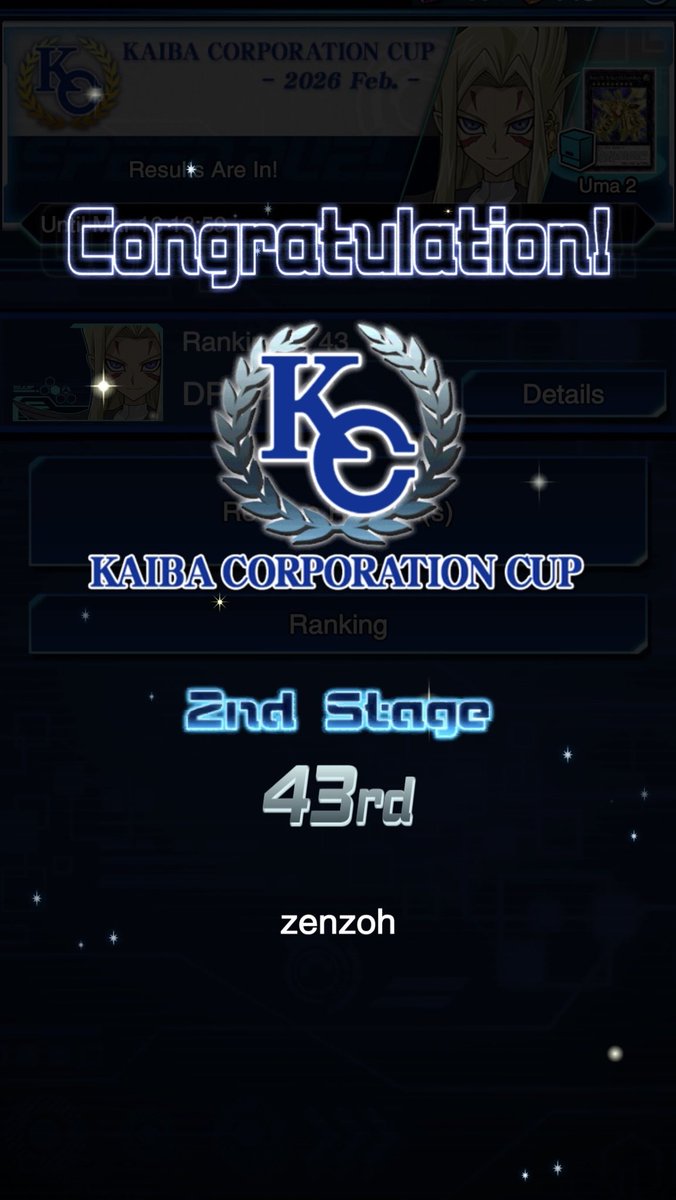 zenzohBMc's tweet photo. 43rd Place in February KCCup

I used and tried a lot of decks!
Thanks to everyone who helped me prepare! https://t.co/HcTWEYgQs5