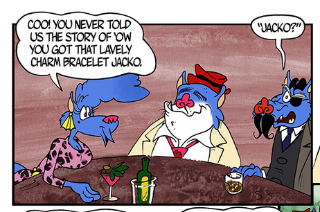 AndrewMorrice1's tweet image. 1/2 Sneak relates a tall tale. Link toit in the following tweet.

#HRAMcomics #blonge #tapas #SnidenSnout