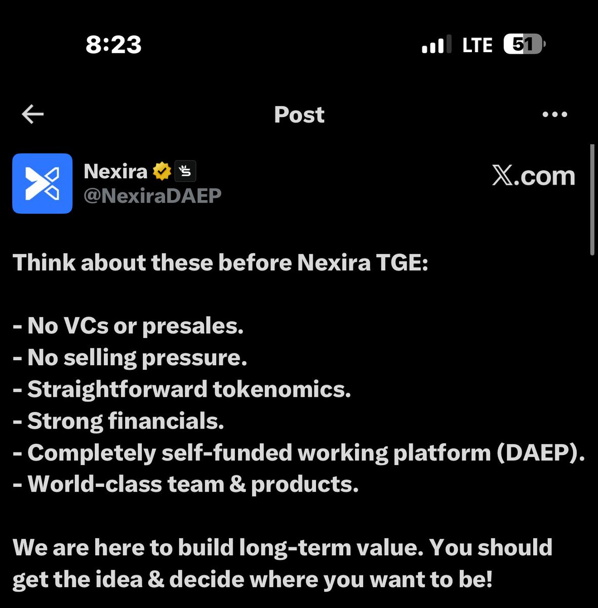 Congratulations if you farmed Nexira 🔥 🔥😳

While yall were asleep , $NEXI decided to burst our bubbles 😳👀

- No VCs or presales. 
- No selling pressure. 
- Straightforward tokenomics. 
- Strong financials. 
- Completely self-funded working platform (DAEP). 
- World-class