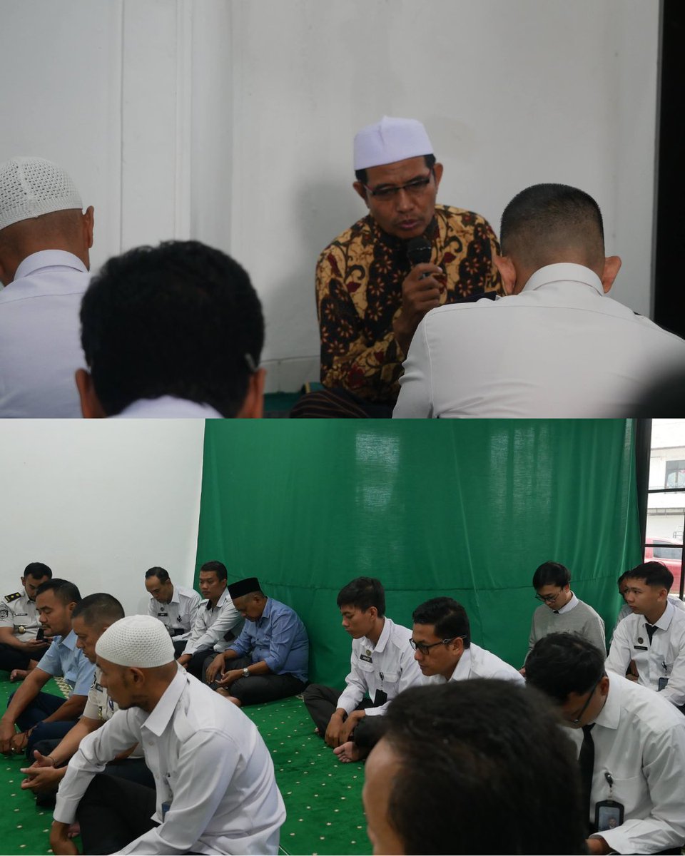 imigrasipml's tweet photo. efleksi dan Penguatan Diri, Kantor Imigrasi Kelas I Non TPI Pemalang Semarakkan Kultum Ba’da Zuhur

Dalam rangka pembinaan mental dan spiritual, jajaran Kantor Imigrasi Kelas I Non TPI Pemalang melaksanakan kegiatan kultum ba’da Zuhur sebagai momentum refleksi dan penguatan diri https://t.co/hwPZRpcc1E