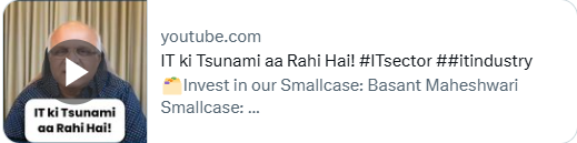 Amygsocksha123's tweet photo. IT ki Tsunami aa Rahi Hai! #ITsector ##itindustry https://t.co/N41WM1vl2f