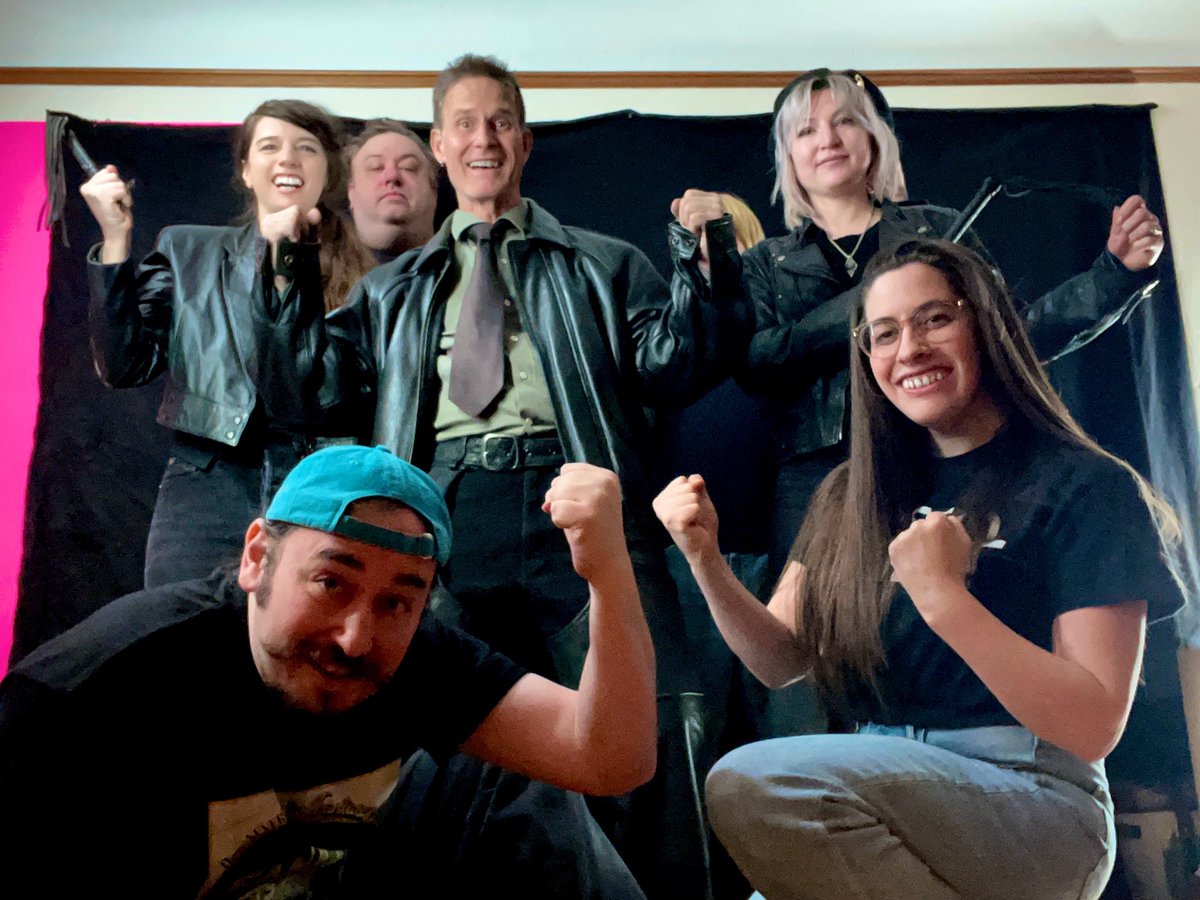 drcleanprod's tweet photo. DAY 151 of filming CRYSTAL BALL!

Dreams do come true ✨

The Dr. Clean team just shot a 90s public access cult TV scene—leather everywhere. 📺🖤 We’re transferring it to VHS for maximum degradation. 📼

When this hits the screen… you’ll gasp. 🤯 https://t.co/U7mmHk3Vtw