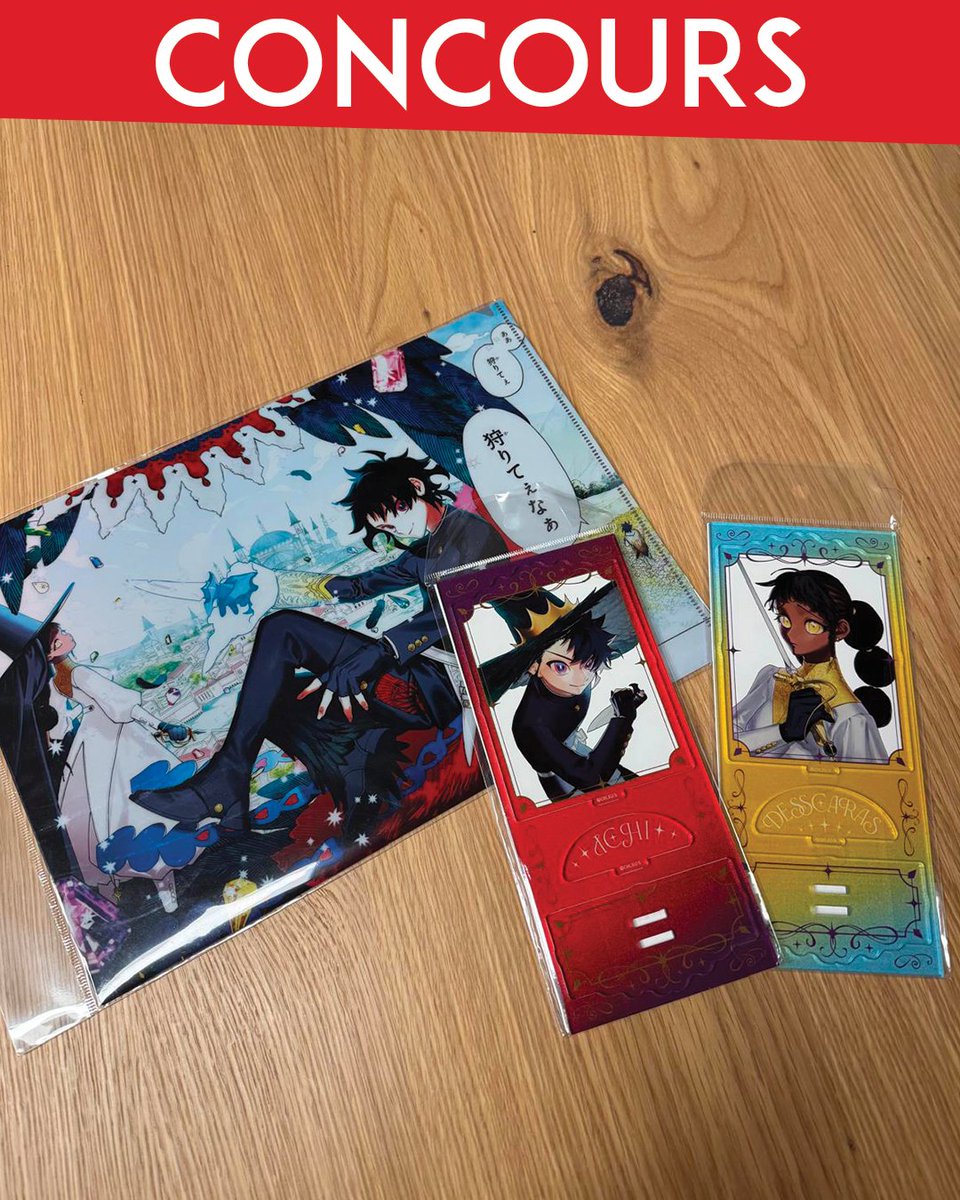 [ CONCOURS ] Pour célébrer la sortie des deux premiers tomes d’"Ichi the Witch", on vous fait gagner un lot de goodies : 2 acryliques et 1 clear file ! ✨

Pour participer :
RT + Follow @Ki_oon_editions
Laissez un commentaire pour valider votre participation 👀

TAS le 12 mars