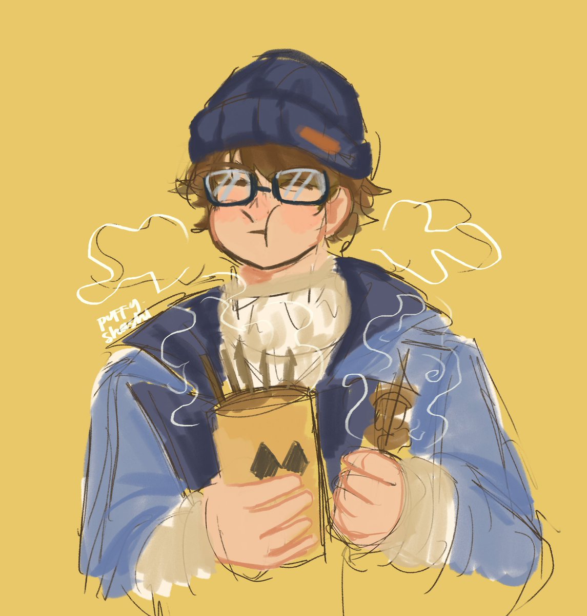 puffyshashi's tweet photo. luke sketch :3 https://t.co/nfrj9FFslb