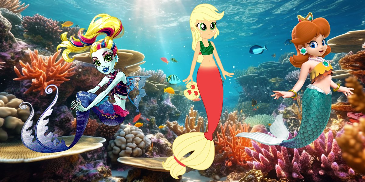 aaliyah_rosado's tweet photo. Daisy, Applejack and Lagoona swimming underwater!
#ApplejackMLP #PrincessDaisy #LagoonaBlue #crossover #MonsterHigh #mylittlepony #mylittleponyfriendshipismagic #SuperMario #SuperMarioBros #monsterhighgreatscarrierreef #mermaiddaisy #mermay #mermay2026 https://t.co/oHHI3K8SnF