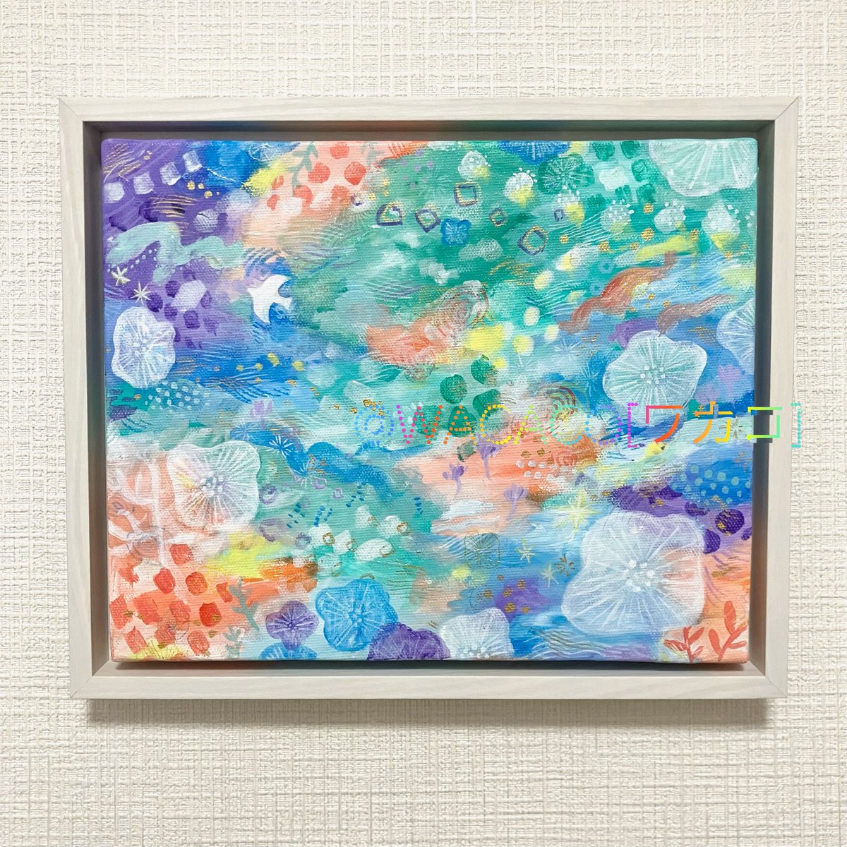 wa_calappo's tweet photo. ミニ個展の告知画像に使用した新作です

『みちびき』
F3号(220×273mm)フロート額装

【開催中】ミニ個展『漂うものたち』展
2/23(月・祝)〜3/8(日)
月曜定休　※2/26(木)休業

場所▶︎ カモメロースタリ東京カフェ @kamome_roastery

#絵 #原画 https://t.co/PCsFZjFmab