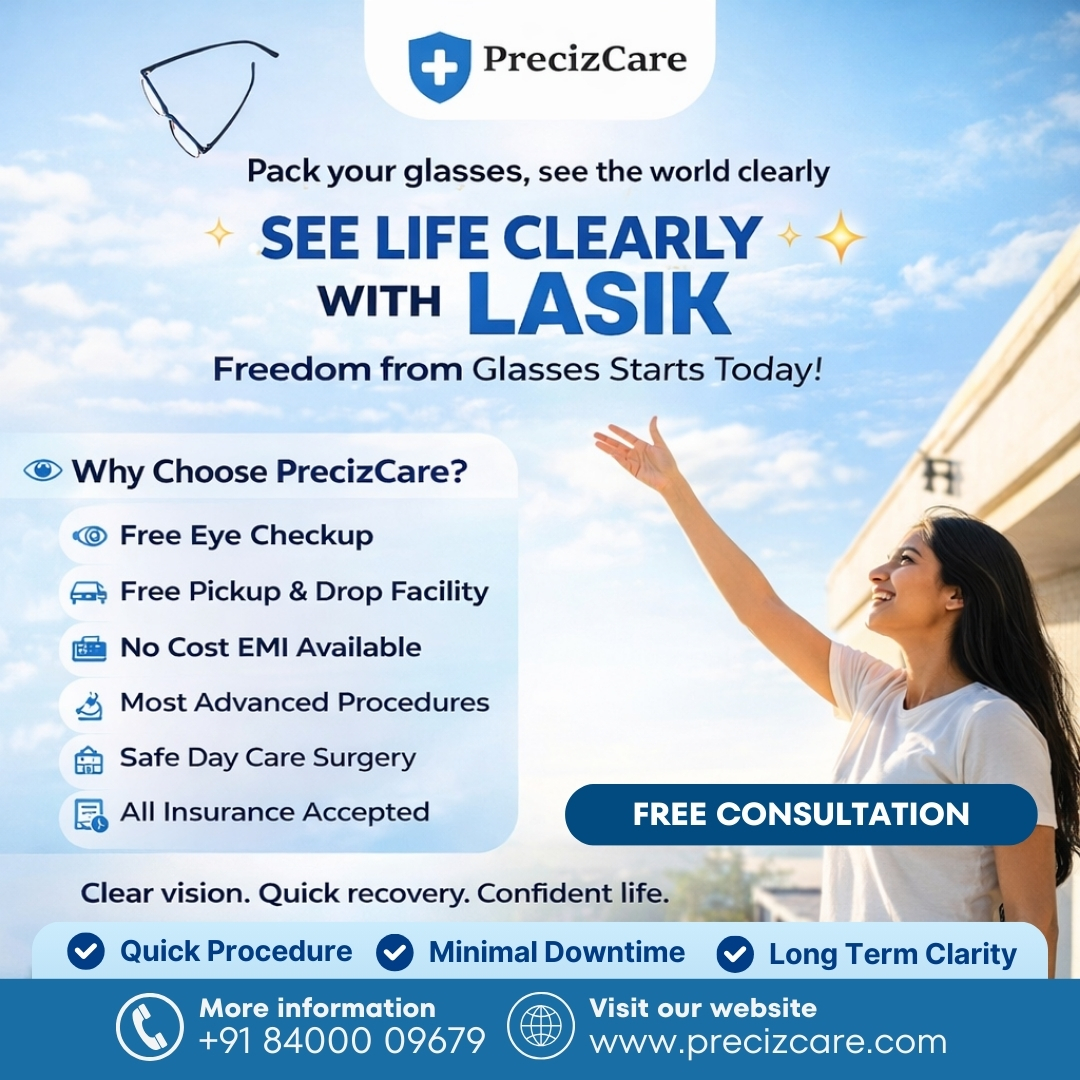 precizcare's tweet image. 🌟 See Life Clearly with LASIK at PrecisCare!

#PrecisCareLASIK #FreedomFromGlasses #ClearVision #EyeCare #AdvancedLASIK #NoMoreGlasses #LASIKJourney #VisionImprovement #StayFocused #HealthyVision #LaserSurgery #QuickRecovery #EyeHealth #SeeClearly #GoodbyeGlasses #OpticalHealth