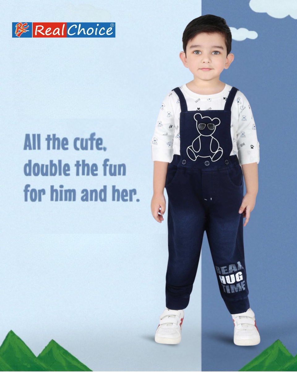 RealchoiceRC's tweet image. Cute vibes only in Real Choice dungaree set 💙✨
#RealChoice #DungareeSet #KidsFashion #TrendyStyle #CuteLook #FashionVibes #NewCollection #StyleGoals #ShopNow #MumbaiFashion

{RealChoice, DungareeSet, KidsFashion, TrendyStyle, CuteLook, NewCollection, StyleGoals, ShopNow}