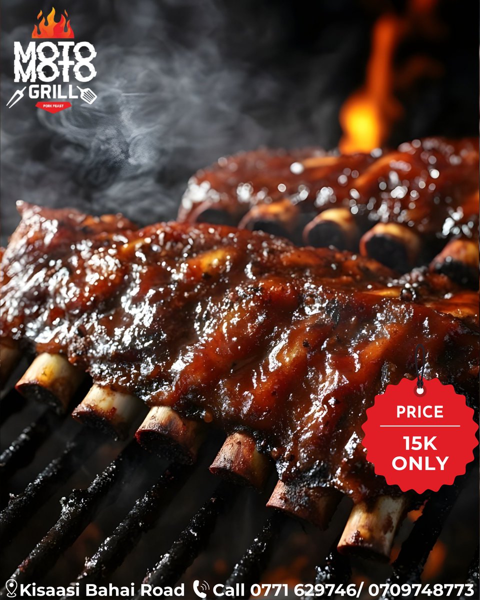 motomotogrill's tweet photo. Place your orders at only 15k and grab some delicious pork ribs. Call 0771 629746 for deliveries. #Lunchhour #porkribs #motomotogrill https://t.co/tgdOgHPkWa